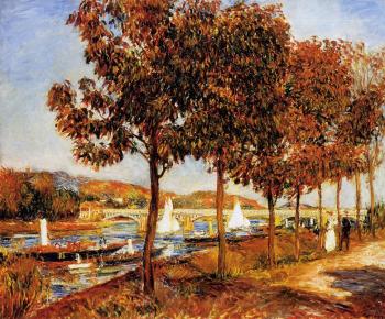 Pierre Auguste Renoir : The Bridge at Argenteuil in Autumn